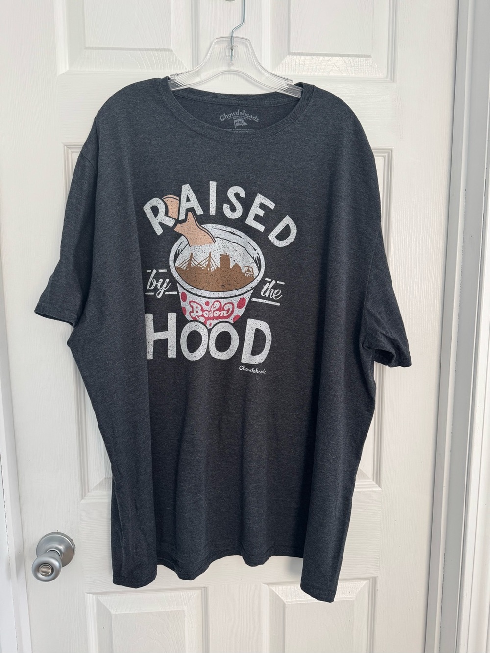 Chowdaheadz Boston Raised by the Hood Hoodsie Cup T-Shirt